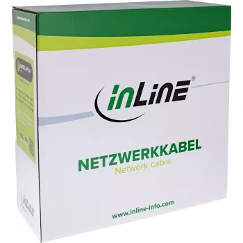 InLine komutacinis kabelis S/FTP PiMF Cat.6A be halogenų 500 MHz baltas 100 m