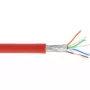 InLine komutacinis kabelis S/FTP PiMF Cat.6A be halogenų 500 MHz raudonas 100 m