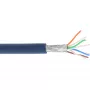 InLine komutacinis kabelis S/FTP PiMF Cat.6A be halogenų 500MHz mėlynas 100m