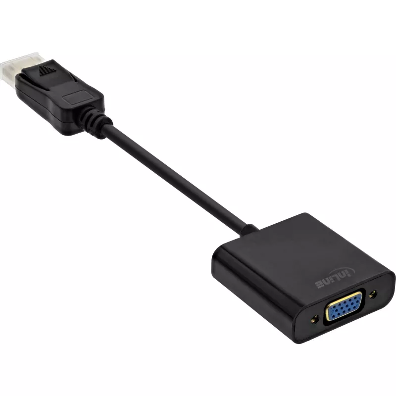 InLine Basic DisplayPort adapterio kabelis, DP kištukas / VGA lizdas juodas 0,15 m