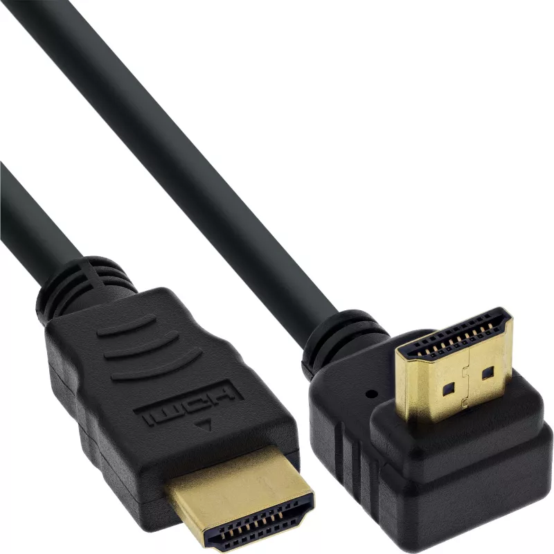 InLine High Speed HDMI laidas su Ethernet, kampuotas, 7,5 m