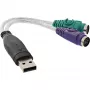 InLine USB į PS/2 keitiklis USB Type A kištukas / 2x PS/2 lizdai