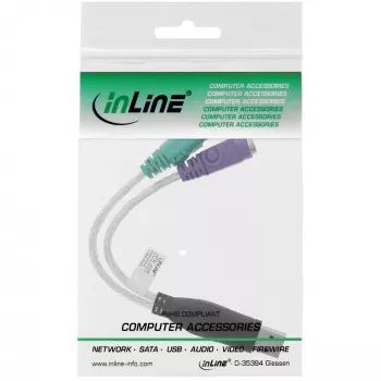 InLine USB į PS/2 keitiklis USB Type A kištukas / 2x PS/2 lizdai