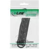 InLine lizdų juosta, 5 lizdai su įžeminimo kontaktu CEE 7/3, juoda, 1,5 m