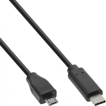 InLine USB 2.0 laidas, USB-C kištukas / Micro-B kištukas, juodas, 2 m