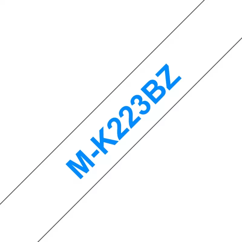 Etikečių juostelė M Brother MK223BZ mėlyna ant balto 9 mm