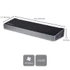 StarTech.com 4K USB-C dokas, triguba UHD 4K monitorių prijungimo stotelė, Mac ir Windows, USB-C į HDMI ir DisplayPort, 60W maitinimo tiekimas, 5x USB 5Gbps koncentratorius - TAA