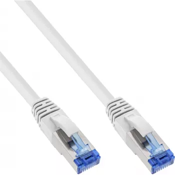 InLine komutacinis kabelis S/FTP PiMF Cat.6A be halogenų 500MHz baltas 20m