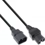 InLine maitinimo laido ilgintuvas, karščiui atsparios jungtys IEC-C15/IEC-C14 tiesus, 0,5 m