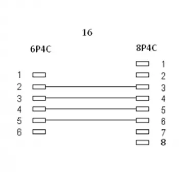 InLine modulinis laidas RJ45 8P4C / RJ11 6P4C kištukas/kištukas 6 m