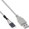 InLine USB 2.0 adapterio laidas USB Type A kištukas / Pin Header kištukas, 0,40 m