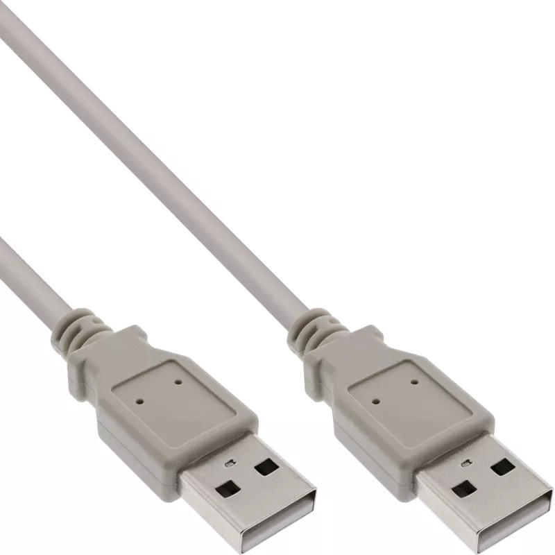 USB 2.0 kabelis Type A kištukas / patinas smėlio spalvos 0,5 m InLine 34305H