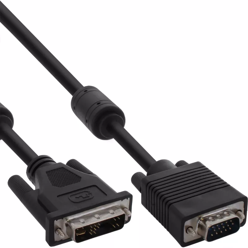 InLine DVI-A kabelis 12+5 kištukas / 15 kontaktų HD kištukas VGA 3 m
