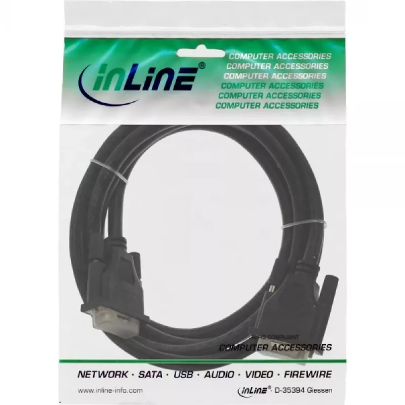 InLine DVI-D kabelis 24+1, kištukas/kištukas, Dual Link, 2 m