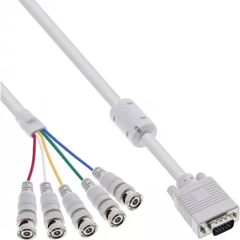 InLine VGA BNC kabelis 5x BNC / HD 15 kištukas 5m
