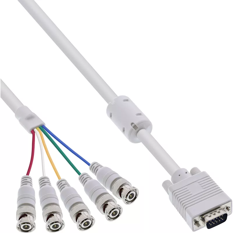 InLine VGA BNC kabelis 5x BNC / HD 15 kištukas 5m