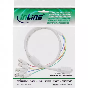 InLine VGA BNC kabelis 5x BNC / HD 15 kištukas 5m