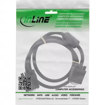 InLine S-VGA prailginimo kabelis 15HD kištukas / lizdas juodas 0,3 m