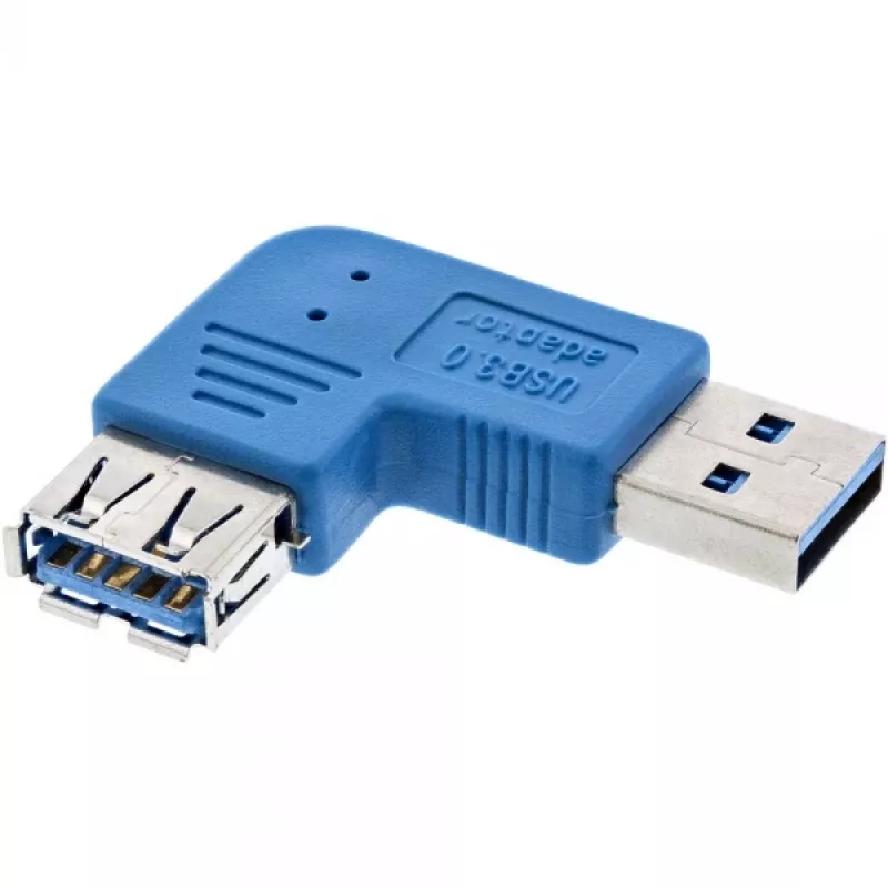 USB 3.0 adapteris A tipo kištukas / A tipo lizdas kairinė 90° kampinė InLine 35300M