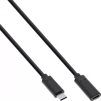 InLine USB 3.2 Gen.2x2 ilginamasis laidas, USB-C kištukas/lizdas, juodas, 0,5 m