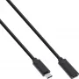InLine USB 3.2 Gen.2x2 ilginamasis laidas, USB-C kištukas/lizdas, juodas, 0,5 m