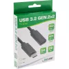 InLine USB 3.2 Gen.2x2 ilginamasis laidas, USB-C kištukas/lizdas, juodas, 0,5 m