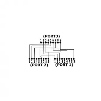 InLine Cat.5e skirstytuvas, du skirtingi ryšiai per vieną RJ45 8P8C komutacinį kabelį