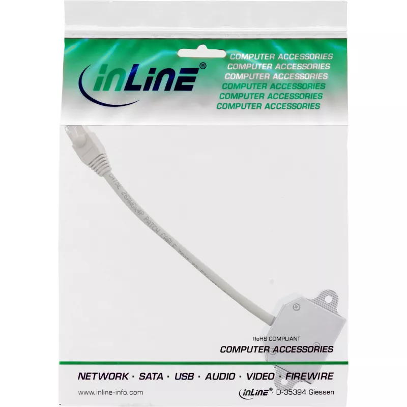 InLine Cat.5e skirstytuvas, du skirtingi ryšiai per vieną RJ45 8P8C komutacinį kabelį