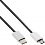 InLine USB 2.0 laidas, USB-C kištukas / Micro-B kištukas, juoda/alu, lankstus, 0,5 m