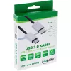 InLine USB 2.0 laidas, USB-C kištukas / Micro-B kištukas, juoda/alu, lankstus, 0,5 m