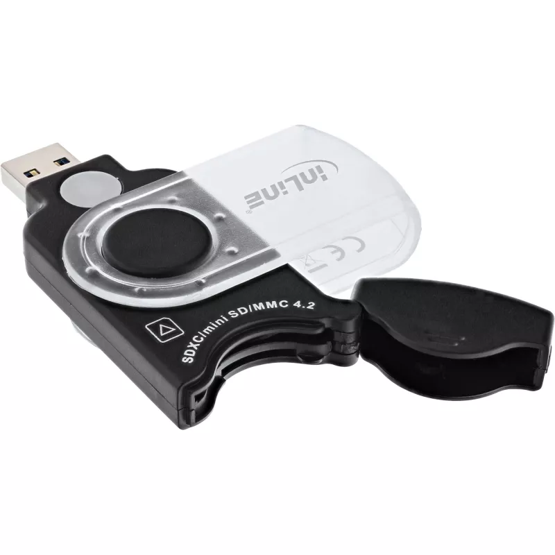 InLine mobili atminties kortelių skaitytuvė USB 3.0, skirta SD/SDHC/SDXC, microSD