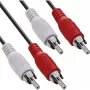 InLine garso kabelis, 2x RCA M/M 20 m, kištukas, 2 x RCA, kištukas, 20 m, juodas