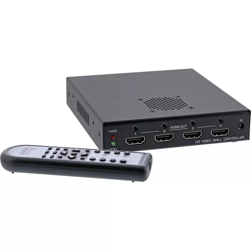 InLine HDMI vaizdo sienelės valdiklis 1 į 4, Full-HD