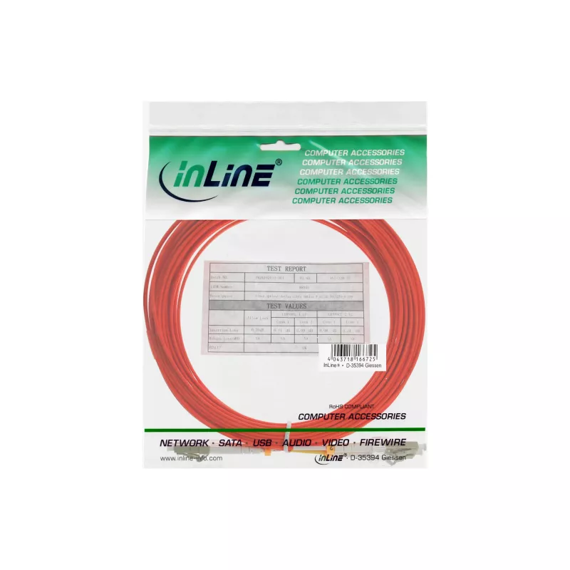 InLine Fiber Optical Duplex kabelis LC/LC 62.5/125µm OM1 0.5m