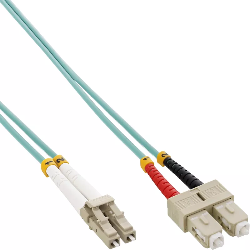 InLine šviesolaidinis dvipusis kabelis LC/SC 50/125µm OM3 25m