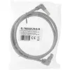 Tinklo kabelis InLine® S-76602U-0.9 kampinė jungtis Cat.6 0,9 m pilka