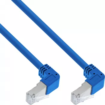 Tinklo kabelis InLine® S-76602BU-1.5 Kampinė jungtis S/FTP Cat.6 1,50 m Mėlynas