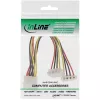 InLine vidinis maitinimo Y laidas 1x 4 kontaktų Molex / 2x 4 kontaktų Molex kampuotas 0,15 m