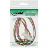 Vidinis maitinimo kabelis InLine 29654A 1x 4 kontaktų Molex / 4x 4 kontaktų Molex 1 m