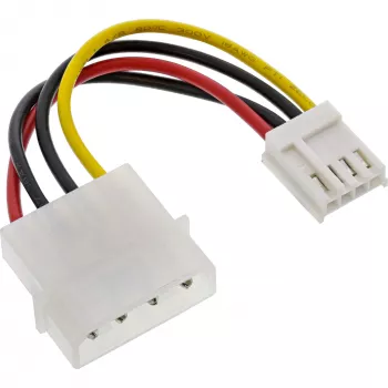 InLine maitinimo adapteris vidinis 5,25 colio 4 kontaktų Molex lizdas / 3,5 colio Floppy kištukas 0,06 m