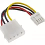 InLine maitinimo adapteris vidinis 5,25 colio 4 kontaktų Molex lizdas / 3,5 colio Floppy kištukas 0,06 m