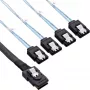 InLine SAS jungiamasis kabelis Mini SAS SFF8087 į 4x SATA kryžminis OCF 1 m