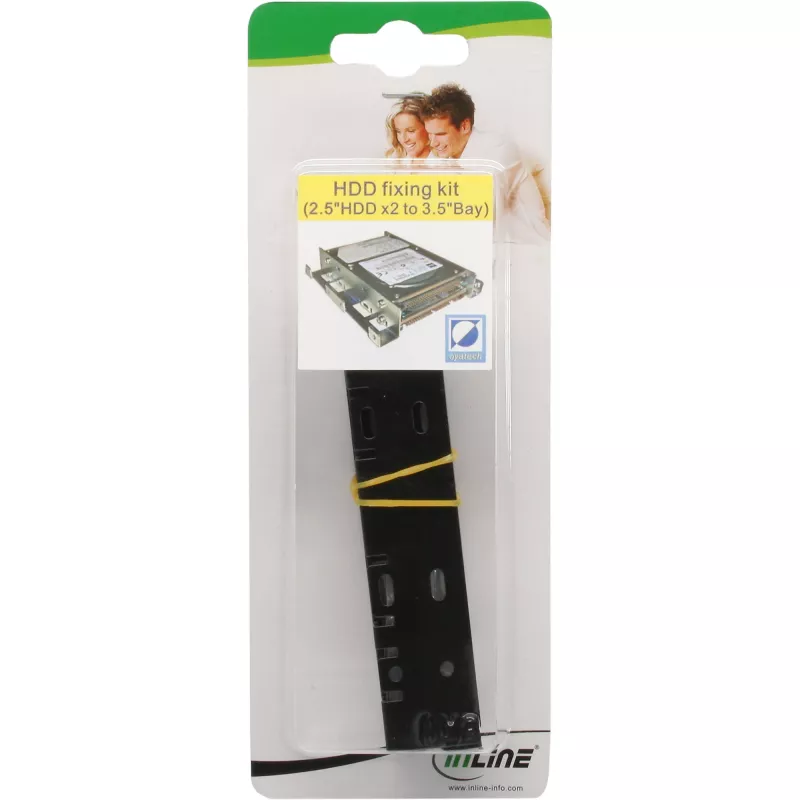 InLine Two 2,5 col. HDD / SSD į 3,5 col. HDD dydžio laikiklio rinkinys, tik laikiklis ir varžtai