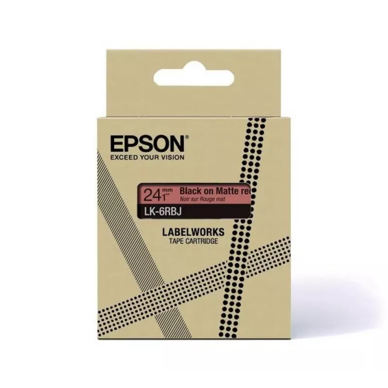 Epson C53S672072 spausdintuvo etiketė, juoda, raudona, 1,8 cm