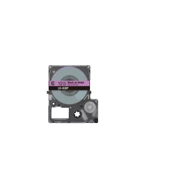 Etikečių juosta Epson LK-4UBP juoda violetinė termotransferinė 1,2 cm