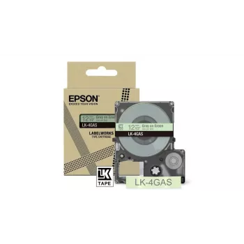 Etikečių juostelė Epson LK-4GAS pilka šviesiai žalia terminio perkėlimo 1,2 cm