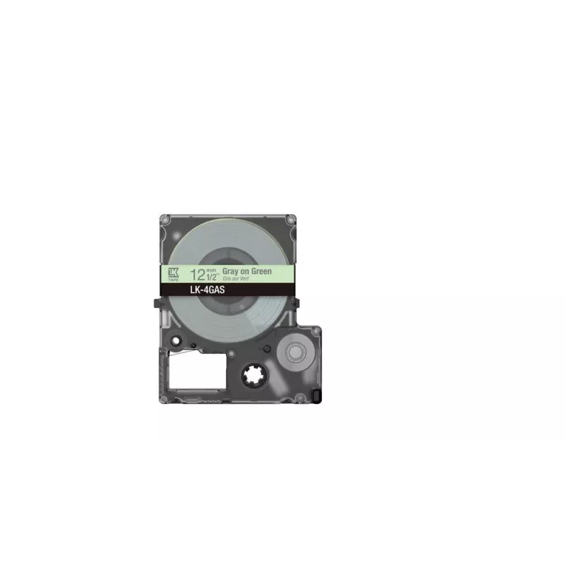 Etikečių juostelė Epson LK-4GAS pilka šviesiai žalia terminio perkėlimo 1,2 cm