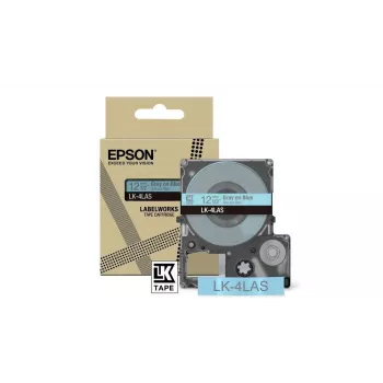 Etikečių juosta Epson LK-4LAS pilka šviesiai mėlyna terminio perkėlimo 1,2 cm