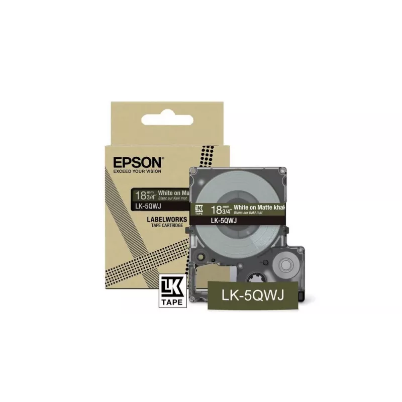 Etikečių spausdintuvas Epson LK-5QWJ chaki balta terminio perkėlimo 1,8 cm