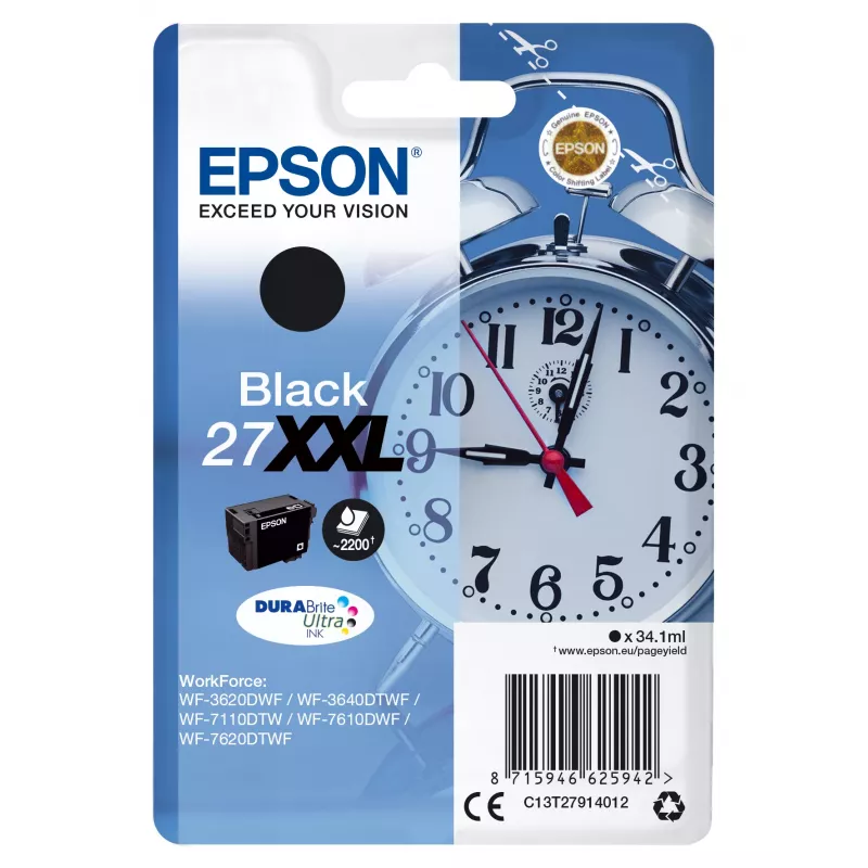 Epson Singlepack Juoda 27XXL DURABrite Ultra rašalas